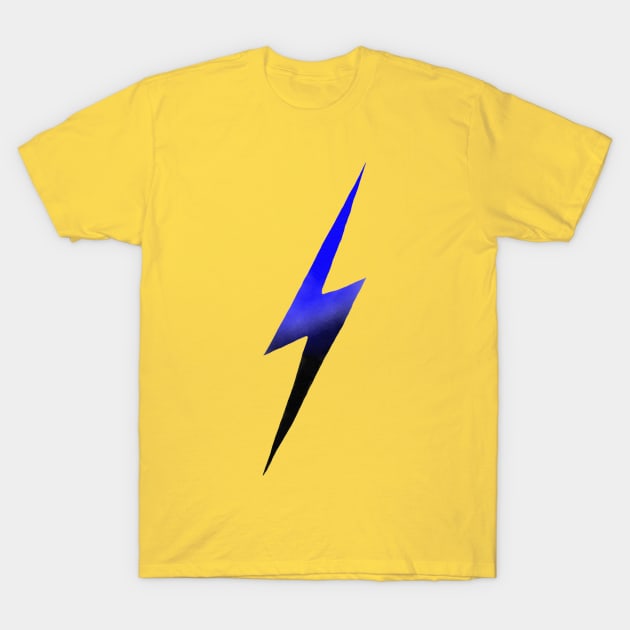 Blue-and-Black Lightning Bolt T-Shirt by noranovak